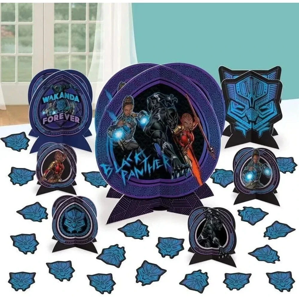 Black‎ Panther Wakanda Forever Centerpiece Kit Confetti Party Decor